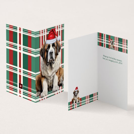 Plaid de vacances de Noël Chien Saint-Bernard (Inside and Outside)