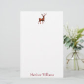 Plaid Deer Design Briefpapier (Staand voorkant)