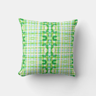 Plaid Designer Sierkussen in blauw en groen