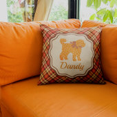 Plaid Doodle Gouden Gele Hond Theedoek