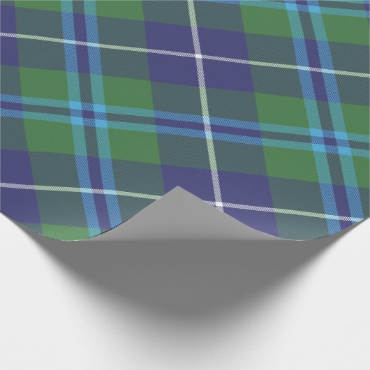 Plaid Douglas Rustic Farmhouse Tartan Cadeaupapier (Hoek)