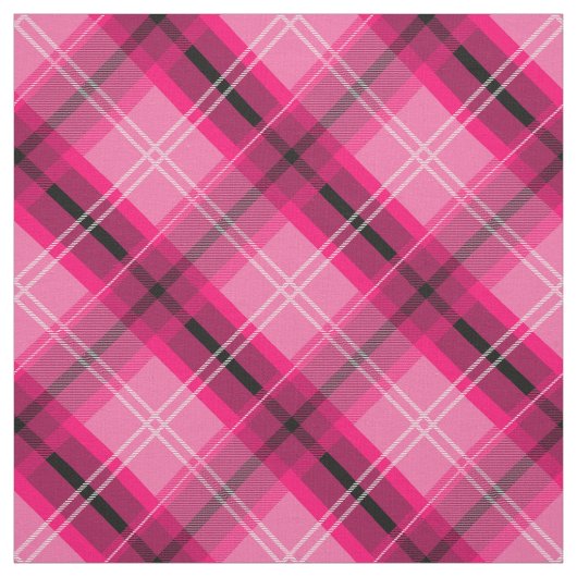 Plaid écossais rose, tissu diagonal (Échantillon)