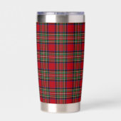 Plaid Elegant Rustic Stewart Tartan Geïsoleerde Drinkbeker (Achterkant)