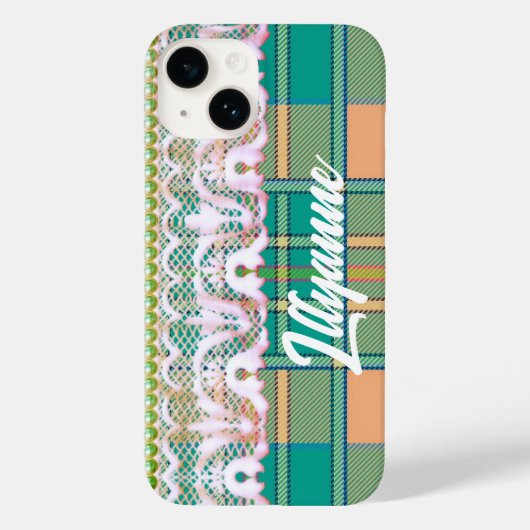 Plaid en kant iphone 5/5S portemonnee Case-Mate iPhone Case (Achterkant)