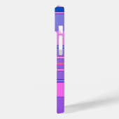 Plaid en kant paarse en roze schattig Case-Mate iPhone case (Achterkant / Links)