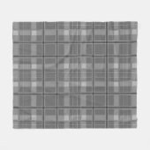 Plaid en kant zwart wit grijs schattig girly fleece deken (Voorkant (Horizontaal))