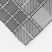 Plaid en kant zwart wit grijs schattig girly fleece deken (Hoek)