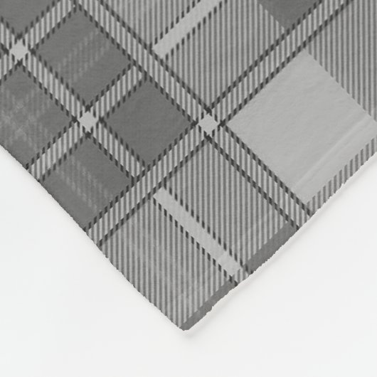 Plaid en kant zwart wit grijs schattig girly fleece deken (Hoek)