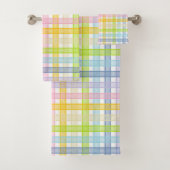 Plaid en pastel d'arc-en-ciel (En situation)
