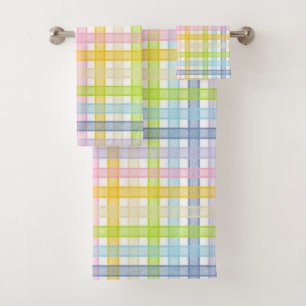 Plaid en pastel d'arc-en-ciel