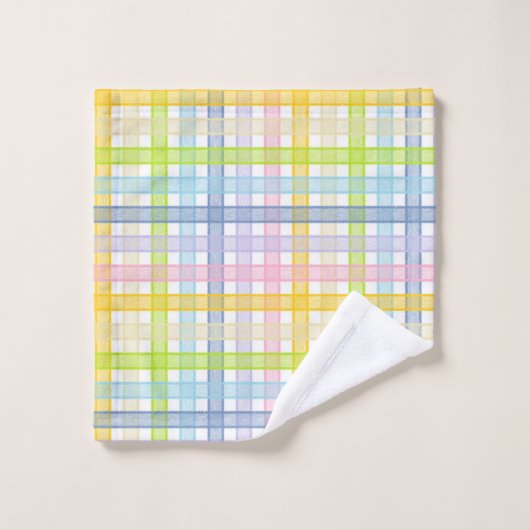 Plaid en pastel d'arc-en-ciel (Gant de toilette)