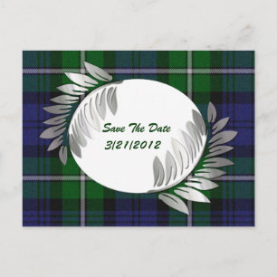 Plaid en Silver Ferns Save The Date Briefkaart