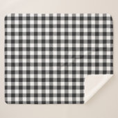 Plaid En vichy Black White Anniversaire (Devant (Horizontal))