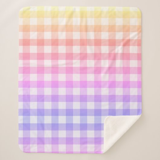 Plaid En vichy Pays Rose Violet Moderne Simple (Devant)