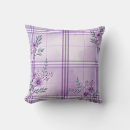 Plaid en Violets Paarse Accent Sierkussen