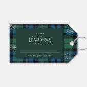 Plaid Familie Groen Blauw Campbell Tartan Cadeaulabel (Voorkant (Horizontaal))