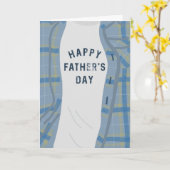 Plaid Flannel Shirt Vaderdag Kaart (Gele Bloem)