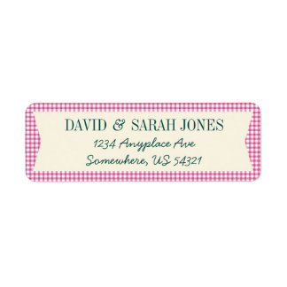 Plaid Gingham Controleer Patroon Fabric Crafts Lab Etiket