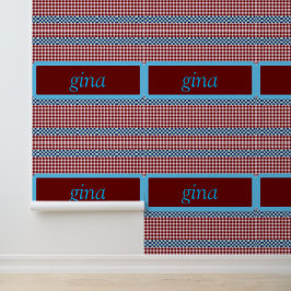 Plaid Gingham gepersonaliseerd Behang