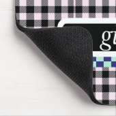 Plaid Gingham gepersonaliseerd Muismat (Hoek)