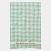 Plaid Gingham Rustieke familienaam Boerderij Theedoek (Verticaal)