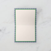 Plaid Gingham Tartan Monogramme Bleu et Vert (Intérieur)