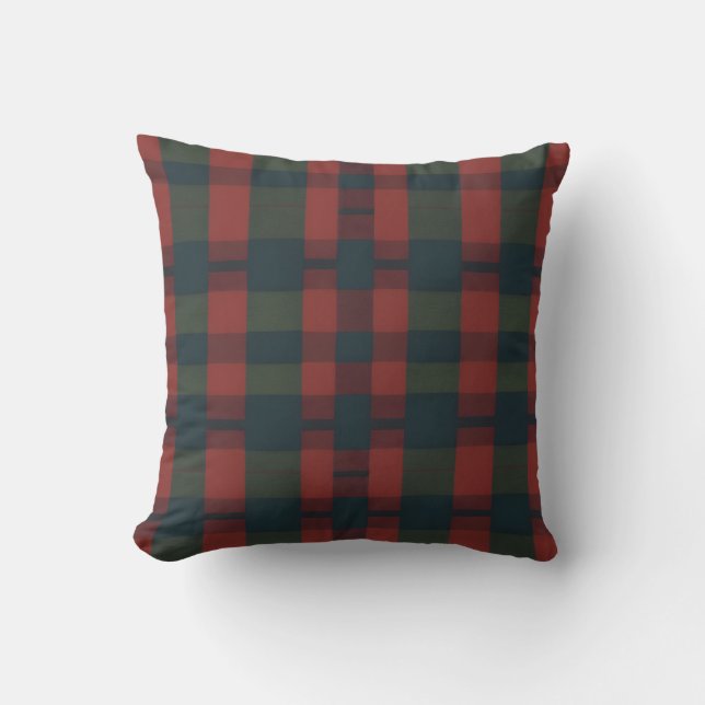  plaid gordijnstof kussen (Voorkant)