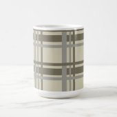Plaid gray and cream koffiemok (Center)