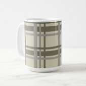 Plaid gray and cream koffiemok (Voorkant links)