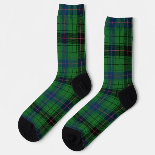 Plaid Green Check Elegant Rustic Tartan Sokken (Links)