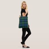 Plaid Groen Blauw Campbell Tartan Draagtas (Op model)