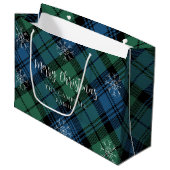 Plaid Groen Blauw Rustiek Campbell Tartan Groot Cadeauzakje (Voorkant Gekanteld)