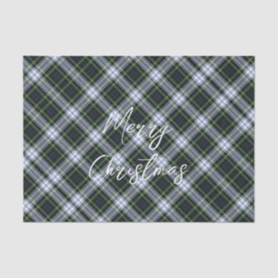 Plaid Groen Wit Feestelijke Kerstmis Gordon Tartan Tissuepapier