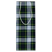 Plaid Groen Wit Gordon Tartan Feestelijke Partij Wijn Cadeautas (Achterkant)