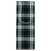 Plaid Groen Wit Gordon Tartan Feestelijke Partij Wijn Cadeautas (Voorkant)