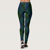 Plaid Groene Campbell Militaire Rustieke Tartan Leggings (Achterkant)