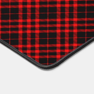 Plaid Grunge Patroon Tartan Cool Retro Zwart & Roo Bureaumat