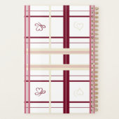 Plaid Hearts Spiral Planner- Whimsical Burgundy (Dos)