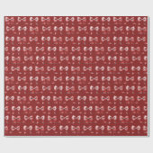 Plaid Holiday Bow Gift Wrapping Paper Cadeaupapier (Vlak)
