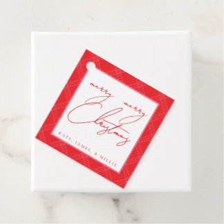Plaid Holiday Gift Labels - Rood & Hot Pink