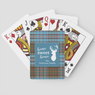 Plaid Home Sweet Home Tartan Anderson Tartan Pokerkaarten