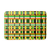 Plaid in Green, Orange & Yellow Modern Pattern Badmat (Voorkant)