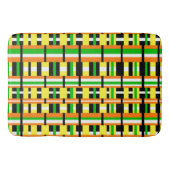 Plaid in Green, Orange & Yellow Modern Pattern Badmat (Voorkant)