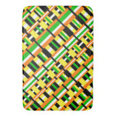 Plaid in Groen, Sinaasappel & Geel Modern Diagonal Badmat (Voorkant Verticaal)