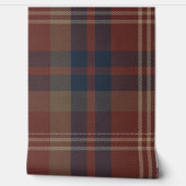 Plaid in Ruby Red and Navy Blue Behang (Afrollen)