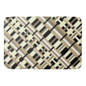 Plaid in Taupe, Tan, Zwart, Wit Modern Diagonal Badmat (Voorkant)