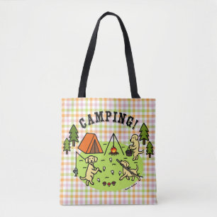 Plaid jaune de sac de camping de Labradors