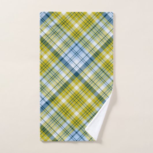 Plaid Jaune Et Bleu (Serviette à main)