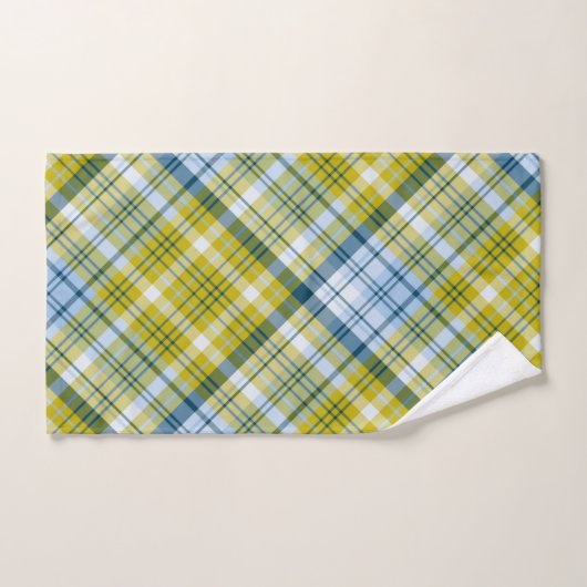 Plaid Jaune Et Bleu (Serviette à main)