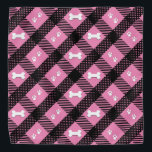 Plaid Joli rose - Pet Bandana<br><div class="desc">Animal de compagnie Bandana. Avec un joli motif rose élégant. La couleur rose arrière - plan peut être changée en n'importe quelle couleur. ⭐ 99% de mes designs dans mon magasin sont faits en couches. Cela vous permet de redimensionner et de déplacer facilement les graphiques et le texte pour qu'il...</div>